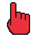 Mouse cursor pixel icon, web click symbol, computer pointer vector illustration Royalty Free Stock Photo