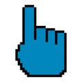 Mouse cursor pixel icon, web click symbol, computer pointer vector illustration Royalty Free Stock Photo