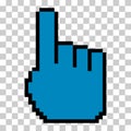 Mouse cursor pixel icon, web click symbol, computer pointer vector illustration Royalty Free Stock Photo