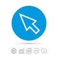 Mouse cursor sign icon. Pointer symbol. Royalty Free Stock Photo