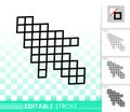 Mouse Cursor simple black line vector icon Royalty Free Stock Photo