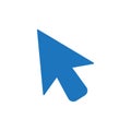 Mouse cursor symbol, vector arrow click pointer illustration isolated Royalty Free Stock Photo