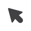 Mouse cursor symbol, vector arrow click pointer illustration isolated Royalty Free Stock Photo