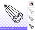 Mouse Cursor simple black line vector icon Royalty Free Stock Photo