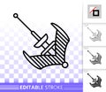Mouse Cursor simple black line vector icon Royalty Free Stock Photo