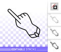 Mouse Cursor simple black line vector icon Royalty Free Stock Photo