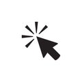 Mouse cursor vector icon, clicking cursor pointer icon vector Royalty Free Stock Photo