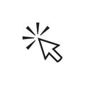 Mouse cursor vector icon, clicking cursor pointer icon vector Royalty Free Stock Photo