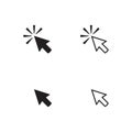 Mouse cursor vector icon, clicking cursor pointer icon vector Royalty Free Stock Photo
