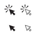 Mouse cursor vector icon, clicking cursor pointer icon vector Royalty Free Stock Photo