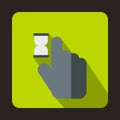 Mouse cursor waiting icon, flat style