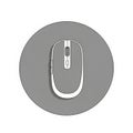 The mouse is depicted from a top down perspective showcasing a simple streamlin Royalty Free Stock Photo