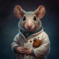 Mouse in a doctor uniform