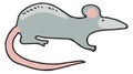 Mouse doodle icon. Rat symbol. Small animal Royalty Free Stock Photo