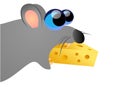 mouse eating cheese Royalty Free Stock Photo