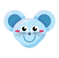 Mouse face excited emoticon sticker