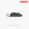 Mouse flat vector icon. Hand drawn style design illustrations Royalty Free Stock Photo