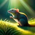 a mouse is in the garden Royalty Free Stock Photo