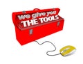 Mouse we give the tools isolated 3d