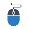 Mouse glyph color flat vector icon Royalty Free Stock Photo