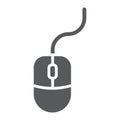 Mouse glyph icon, office and work, computer Royalty Free Stock Photo