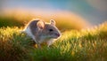 mouse on the grass, AI generated Royalty Free Stock Photo