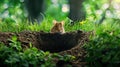 The Mouse in the Hole.AI generated image Royalty Free Stock Photo