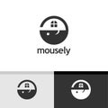 Mouse Home Logo Design. Simple and Modern. Vector illustration Royalty Free Stock Photo