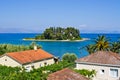 Mouse Island (Pontikonissi) on Corfu, Geece Royalty Free Stock Photo