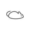Mouse line icon on white background Royalty Free Stock Photo