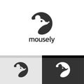 Mouse Logo Design. Simple and Modern. Vector illustration Royalty Free Stock Photo