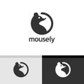Mouse Logo Design. Simple and Modern. Vector illustration Royalty Free Stock Photo