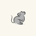 Mouse Logo. Icon design. Template elements,outline logo Royalty Free Stock Photo