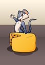 mouse love cheese Royalty Free Stock Photo