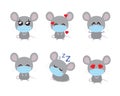 Mouse in a mask. Emoji