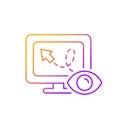 Mouse movement tracking gradient linear vector icon Royalty Free Stock Photo