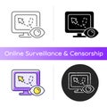 Mouse movement tracking icon Royalty Free Stock Photo