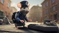 Mouse Officer: A Whiskered Guardian of Justice in Police Uniform