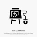 Mouse, Online, Board, Education Solid Black Glyph Icon Royalty Free Stock Photo