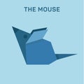 Mouse origami animal illustrations Flat Low, Poly