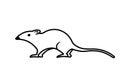 Mouse outline icon. Clipart image