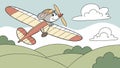Mouse pilot in microlight, ultra-light aviation design vector design Generative AI Royalty Free Stock Photo