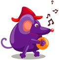 Mouse playing cymbals Royalty Free Stock Photo