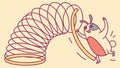 Mouse Playing with Slinky - Whimsical Pet Fun Simple Joys, vector design Generative AI Royalty Free Stock Photo