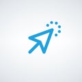 Mouse Pointer Arrow Icon. Click icon. Stock vector illustration isolated on white background. Royalty Free Stock Photo