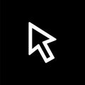 Mouse pointer icon for simple flat style ui design Royalty Free Stock Photo