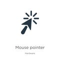 Mouse pointer icon vector. Trendy flat mouse pointer icon from hardware collection isolated on white background. Vector