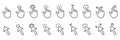 Mouse Pointer Line Icon. Computer Cursor Arrow Linear Pictogram. Digital Web Finger for Website Outline Icon. Link Royalty Free Stock Photo