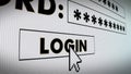 Mouse Pointer over Login Button