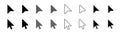 Mouse pointer set. Computer mouse click cursor arrow. Cursor icon. Mouse click cursor collection Royalty Free Stock Photo